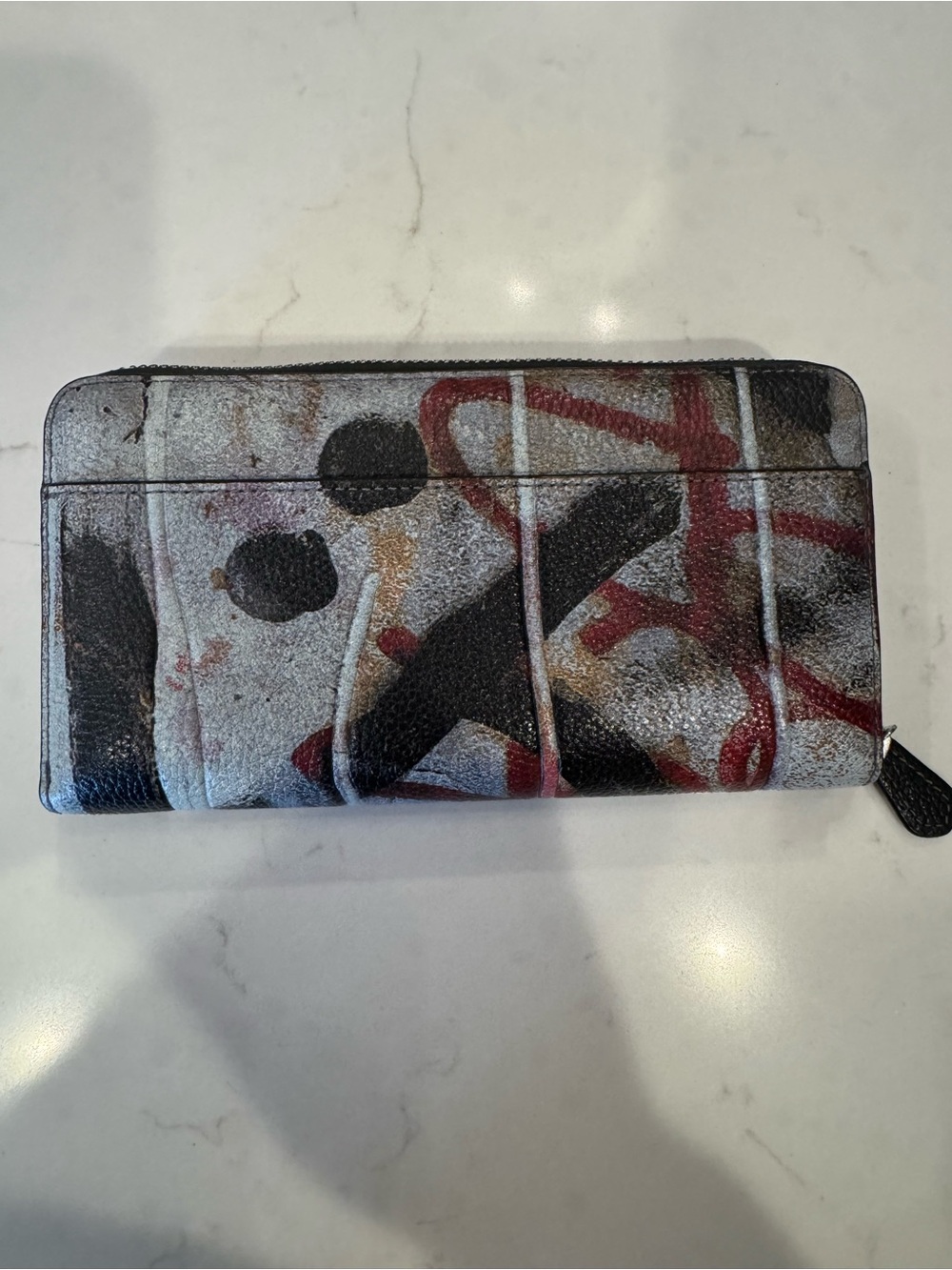 Coach x Mint + Serf Accordion Zip Wallet in Signature / Multicolor Graffi - Picture 2 of 8